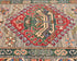 9 Feet Brown Kazak Afghan Hand Knotted Wool Runner Rug